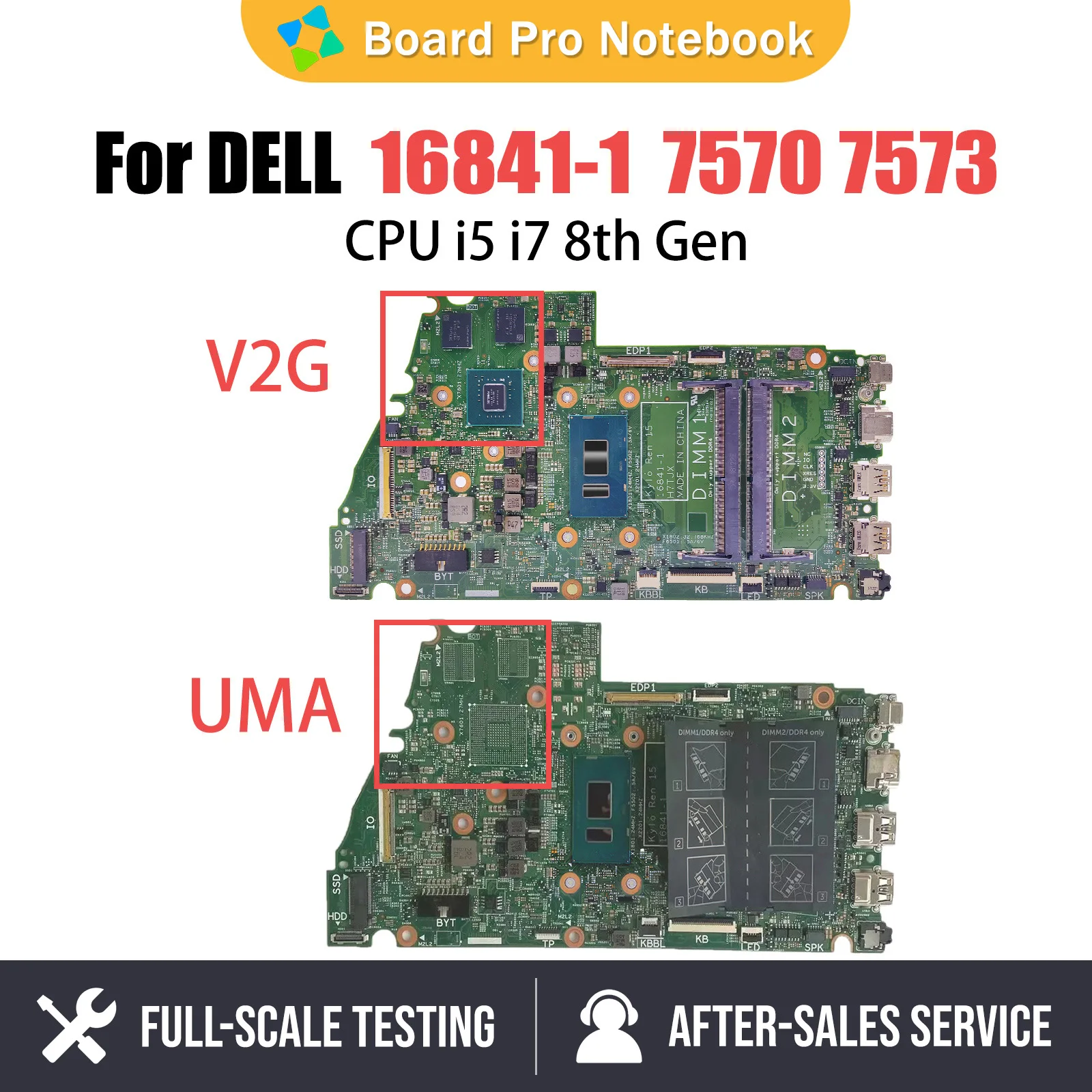 

Laptop Motherboard For DELL 7570 7573 16841-1 i5-8250U i7-8550U 940MX 2G 0471TW 0WWYYN 0XW62N Notebook Mainboard Full Tested