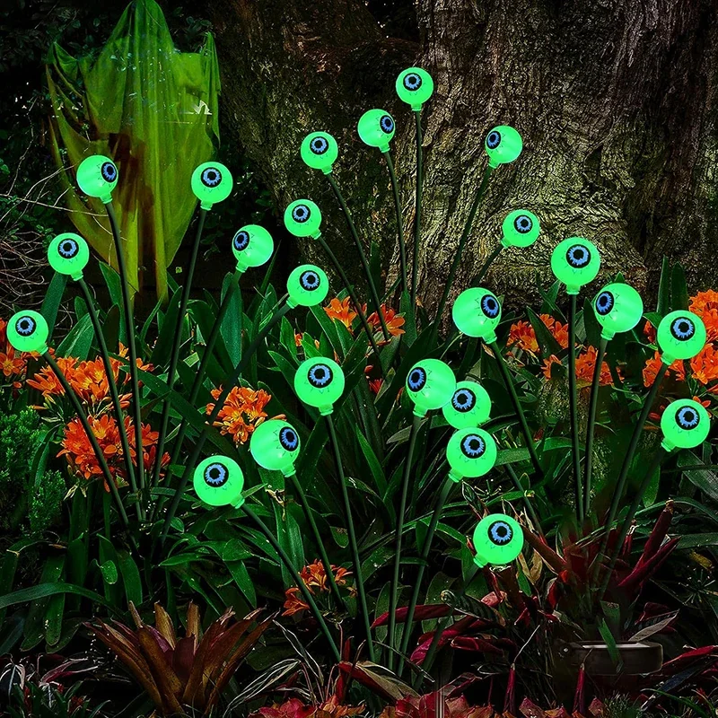 

Halloween 3D Scary Eyeballs Solar Garden Lights Decor Scary Halloween LED Waterproof Stake Lights for Party Garden Yard Decor