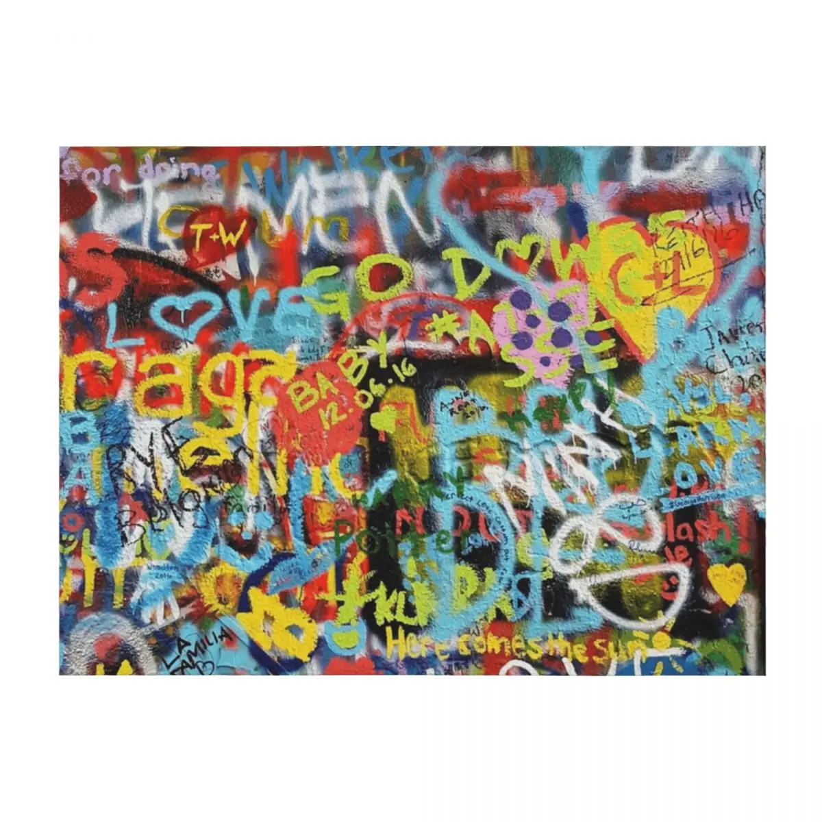 

Wall Art Graffiti Throw Blanket wednesday warm for winter Hair Single Blankets