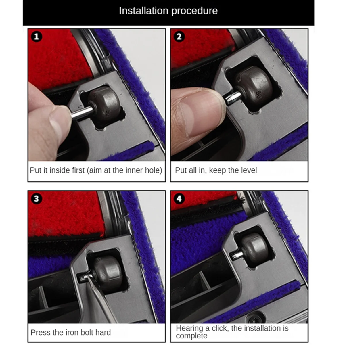 Tiras de pelúcia macias + rolo frontal e peças de reposição do eixo para cabeça de aspirador de pó Dyson V6 V7 V8 V10 V11 V15