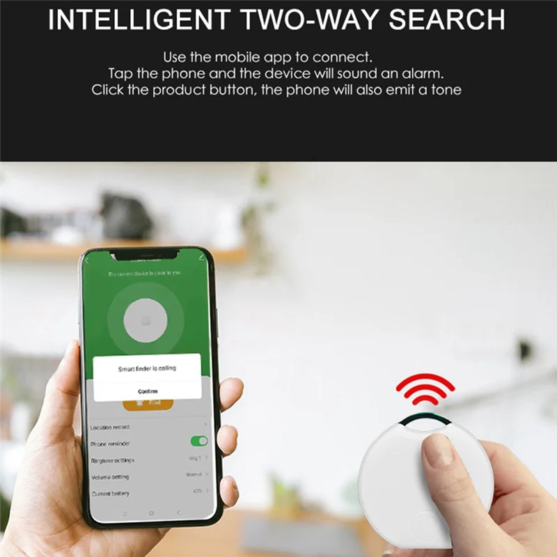 B34B-Bluetooth Smart Airtag Tracker Устройство двустороннего поиска Android IOS Key Tracker Локатор предметов работает с Smart Llfe