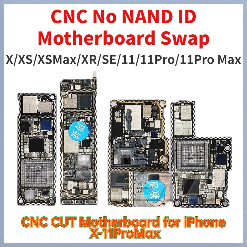 CNC CUT Motherboard For IPhone X Logic Board Xs Max Polishing CPU AP RF Board iPhone11 11Pro Max Switching CPU Baseband Cutting