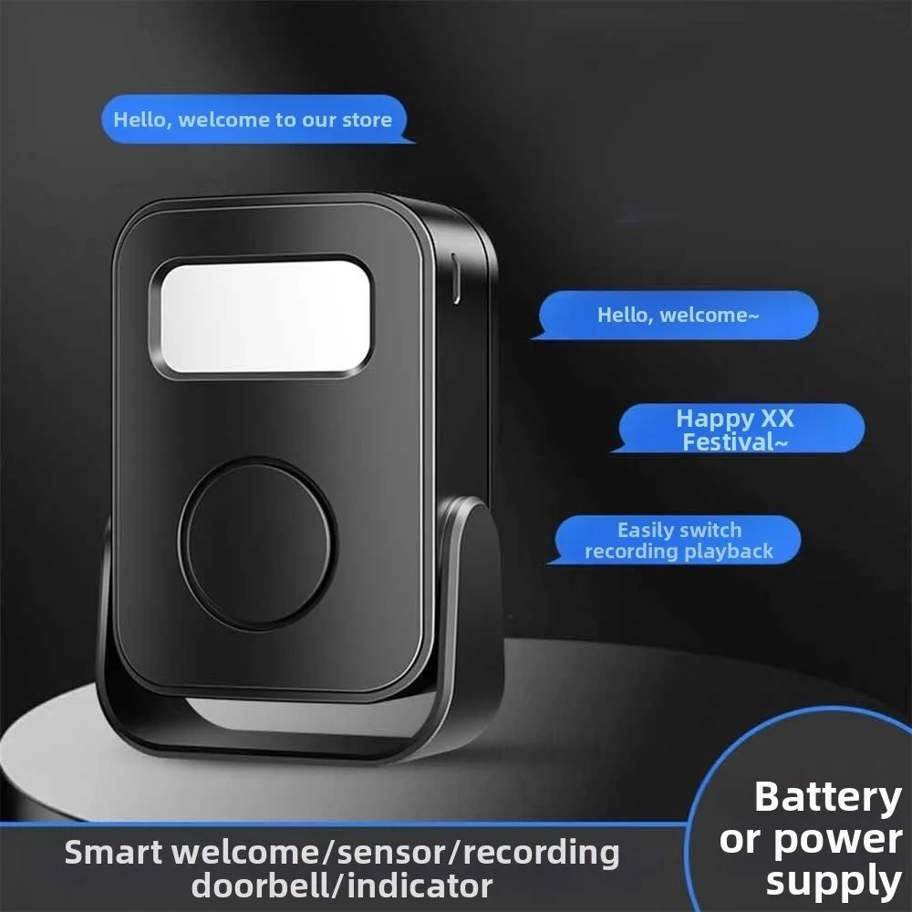 Infrared Sensor Intelligent Welcome Doorbell Recording Function Wireless Door Greeter Sensor Alarm Smart PIR Motion Detector