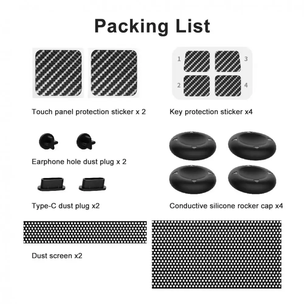 

Silicone Dust Plug +Sticker + Rocker Cap For Steam Deck Console Anti-dust Cover Dustproof Plug For Steam Deck Host Protection