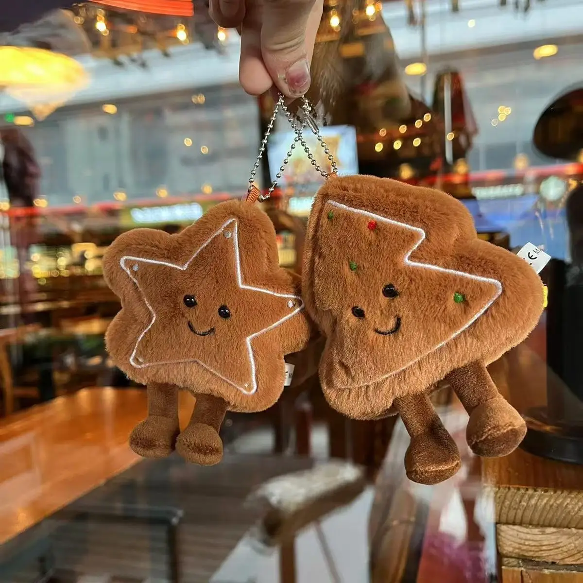 Weihnachten Neues Produkt Stern Keks Baum Beste Freundin Geschenk Beruhigende süße Puppe Puppe Schlüsselanhänger Rucksack Anhänger