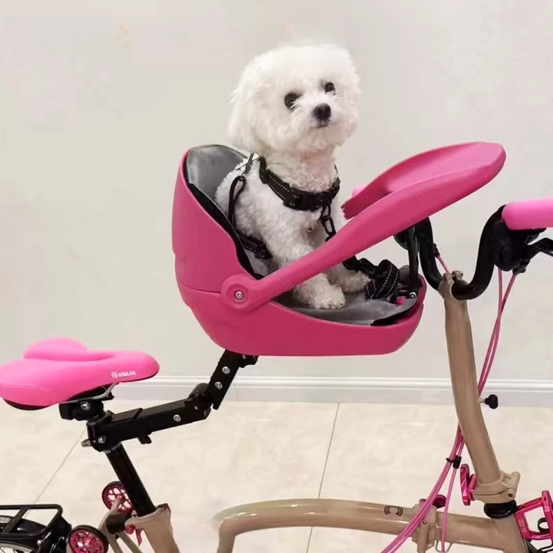

Suitable for small cloth folding bicycle pet basket dog special artifact car riding