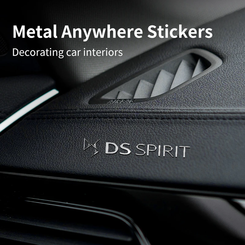 4Pcs Car Logo Metal Stickers Exterior Decorative Sticker For DS SPIRIT DS3 DS4 DS4S DS5 5LS DS6 DS7 DS9 WILD RUBIS E-Tense DIVIN