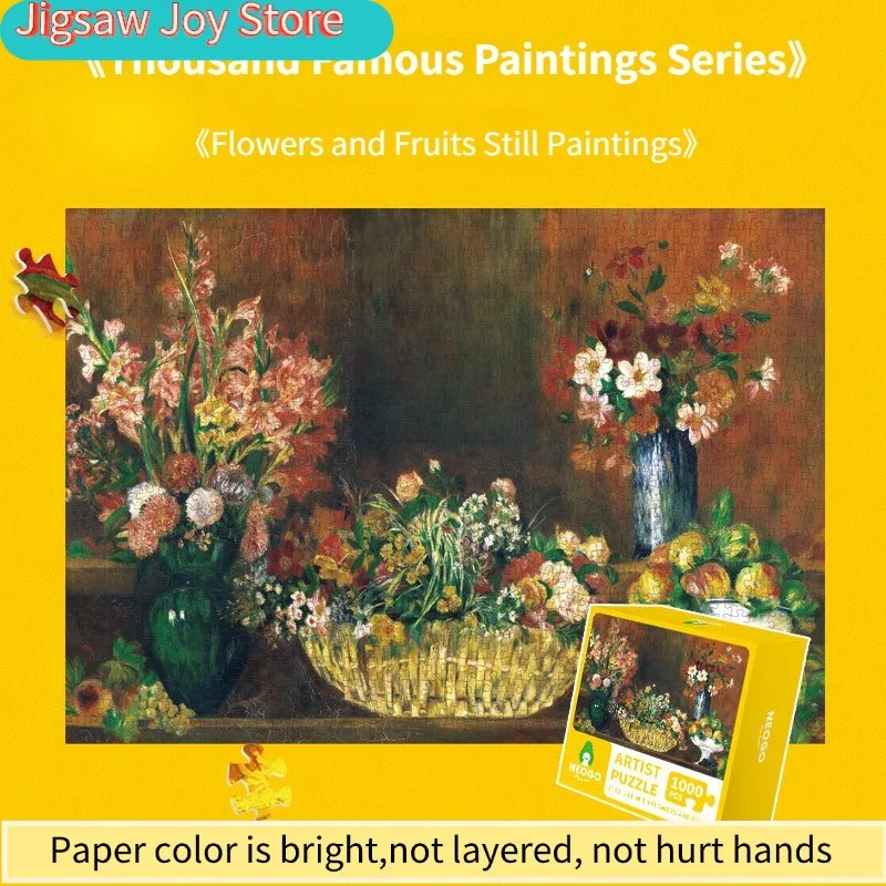 

1000 Pieces of Still Life Paintings Paper Flat Puzzle Color Box Clearance Adult Puzzle Avocado Fun Puzzle Board Toy Paper Game
