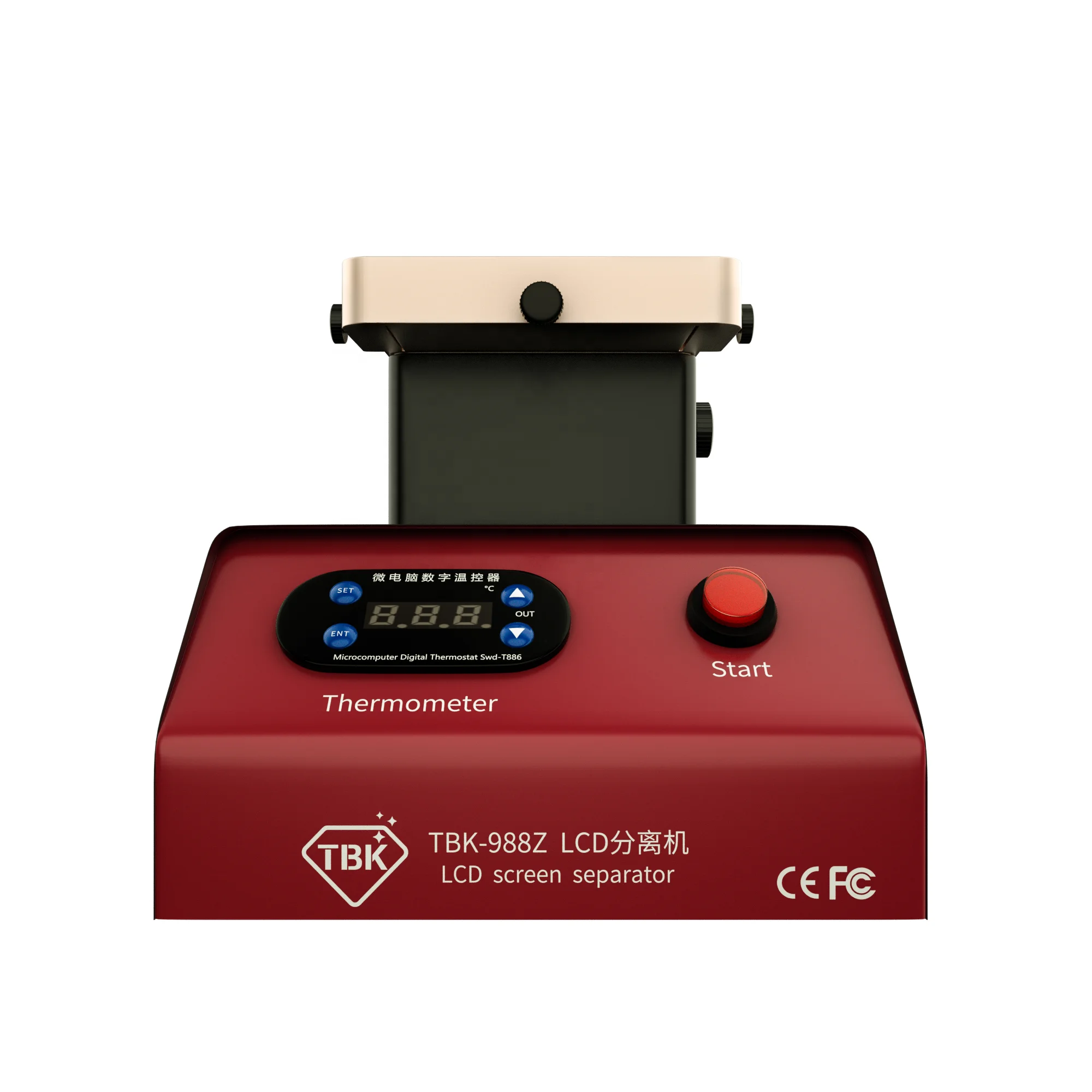 

TBK-988Z Curved LCD Screen Separator Machine, Double Vacuum Pump LCD Display Screen Glass Repair Edge Screen Separate Machine