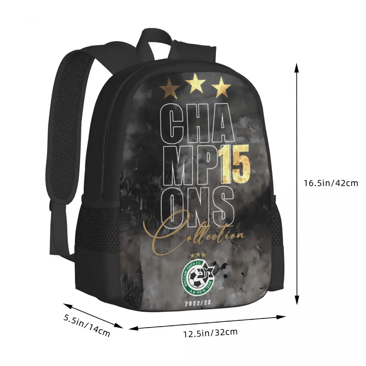 MHFC Maccabi- Haifa Green Apes Travel Laptop Backpack, Business College School Computer Bag Gift for Men & Women