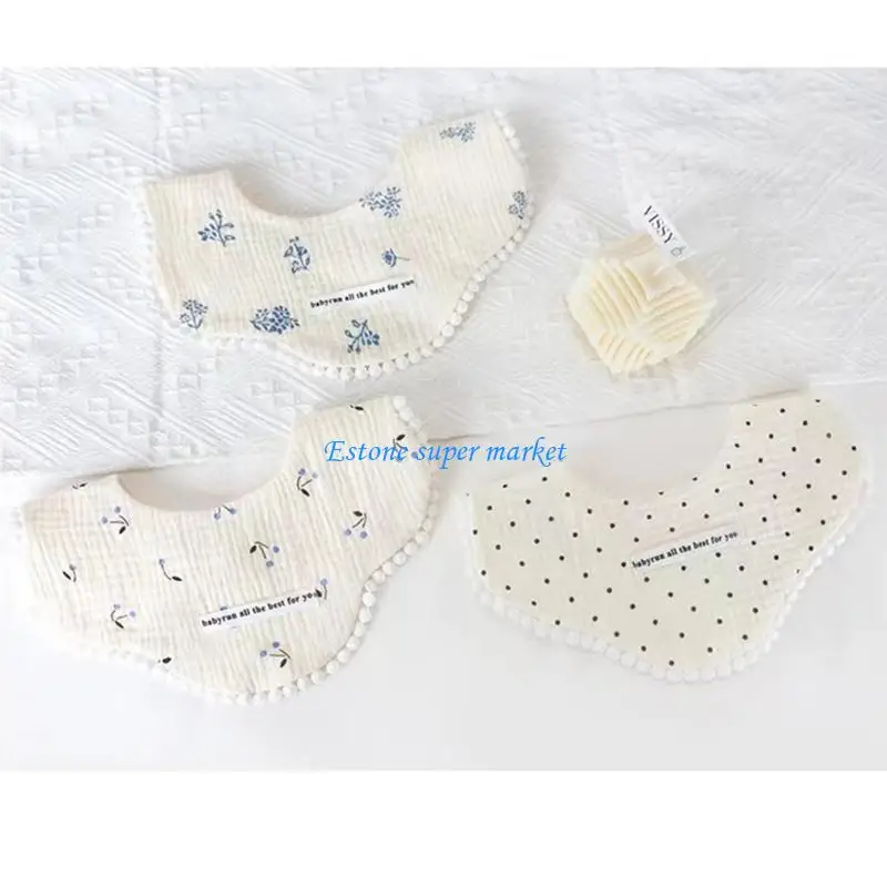 

090B Baby Bandana Dribble Bibs Drool Bibs for Boys Unisex Cotton Pattern Baby Bibs