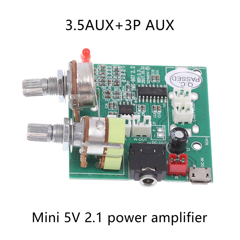 New 2.1 Power Amplifier Board Multi Function Power Amplifier Board 5v20w Audio Amplifier