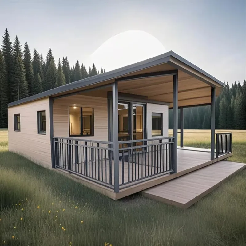 Customized Modern Living Room 2 Bedroom Office Expansion Double Wing Expandable Fire Resistant Foldable Portable Mobile Home Hou