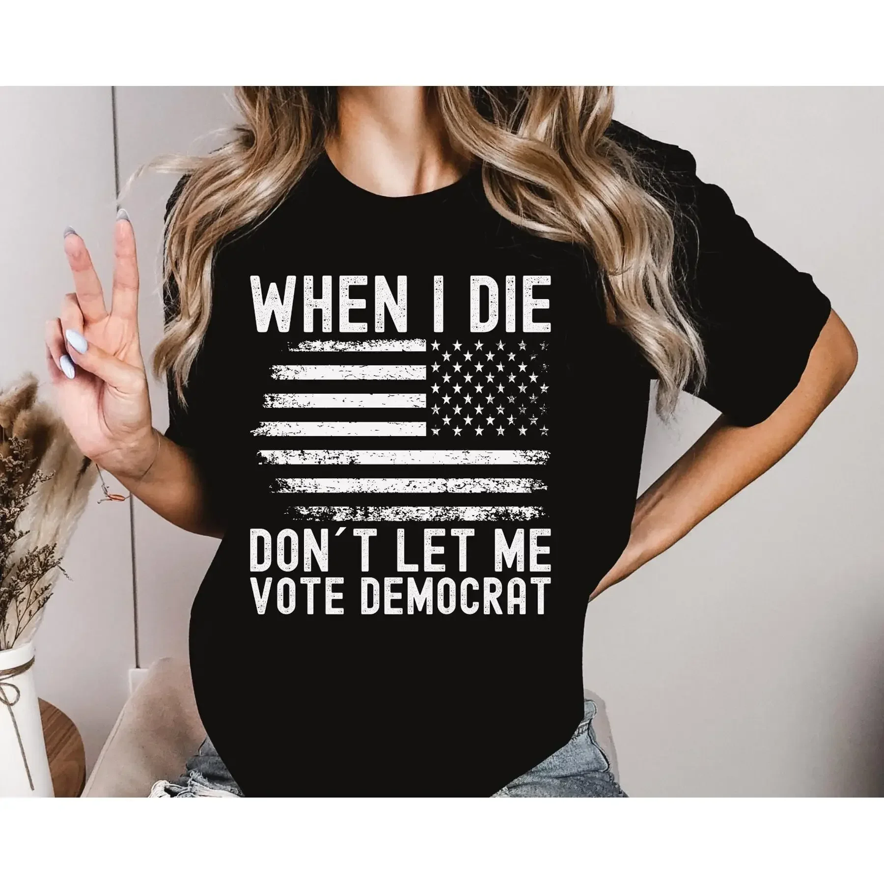 T-shirt politique Pro-Amerique Vote Funny Republican Anti DemocraT Activism