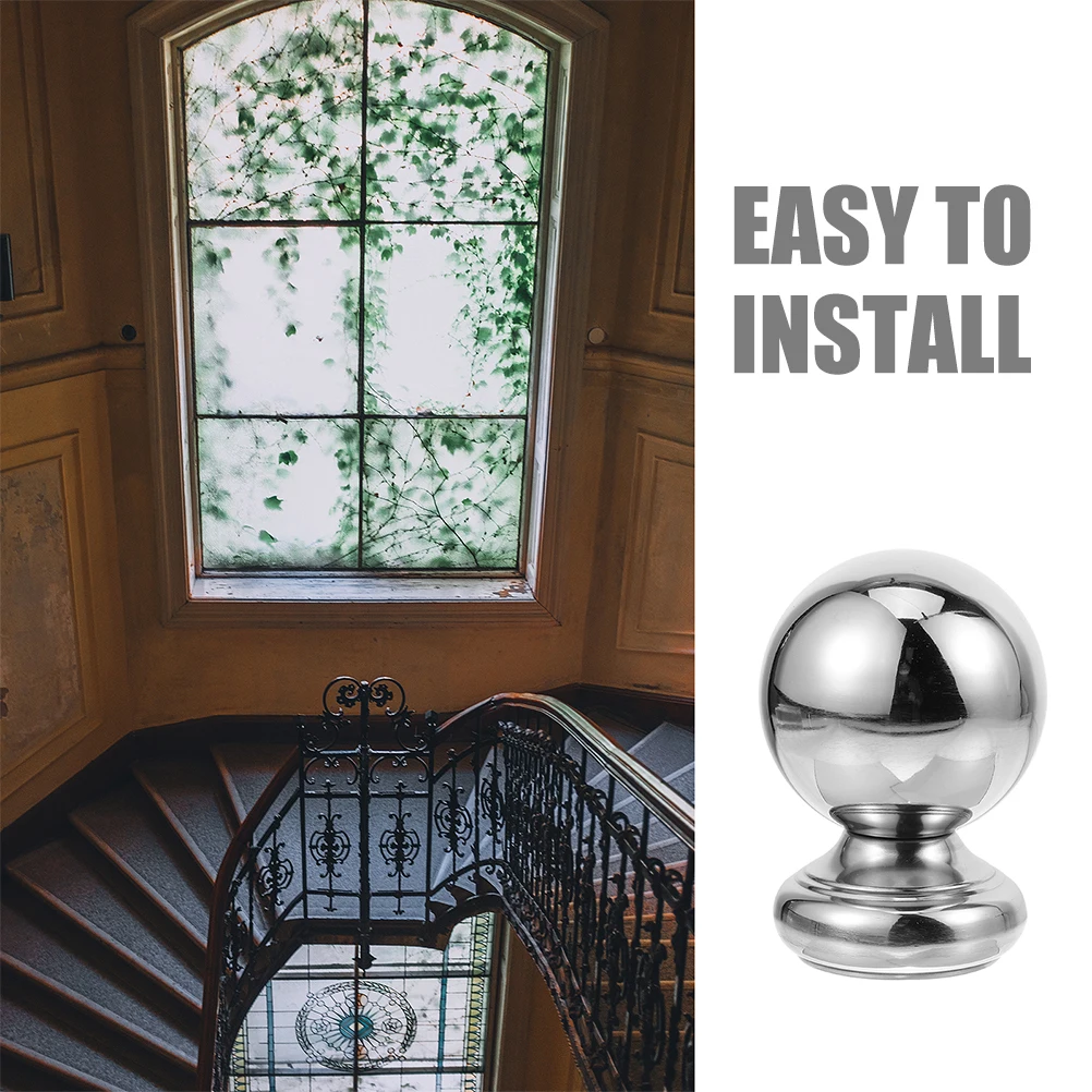 

Stainless Steel H rail Balls Hollow Spherical Thickened Design for Stairs Railing Accessories Silver Color Durable Construction