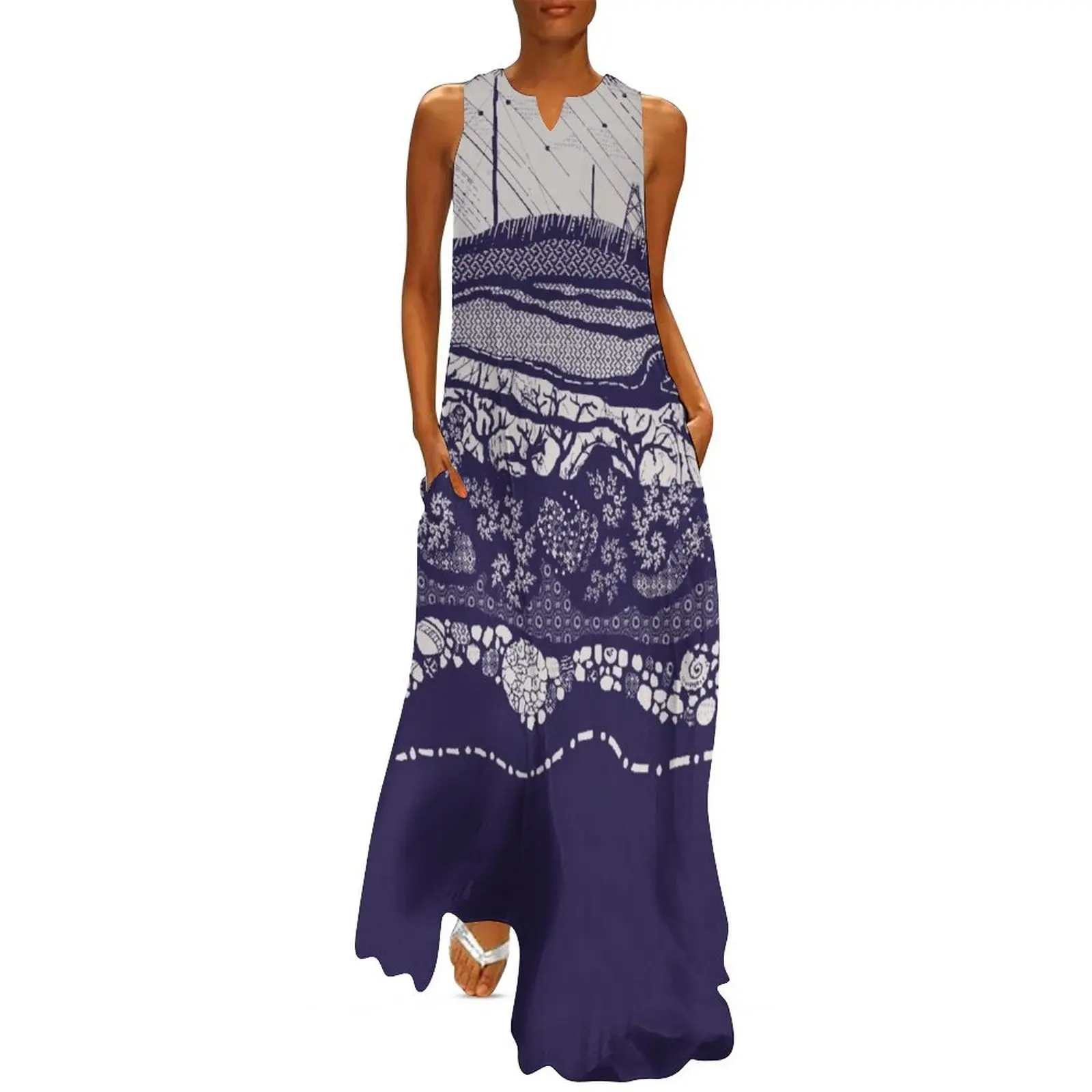 

Winter Hill light grey Long Dress luxury woman party dress dress korean style
