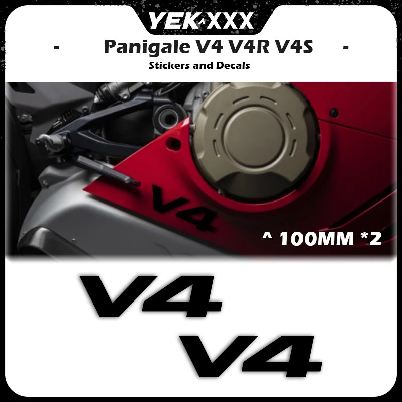 Para ducati panigale v4 v4s vr adesivo de proteção de carenagem de motor de motocicleta logotipo v4 adesivo decalque logotipo v4s