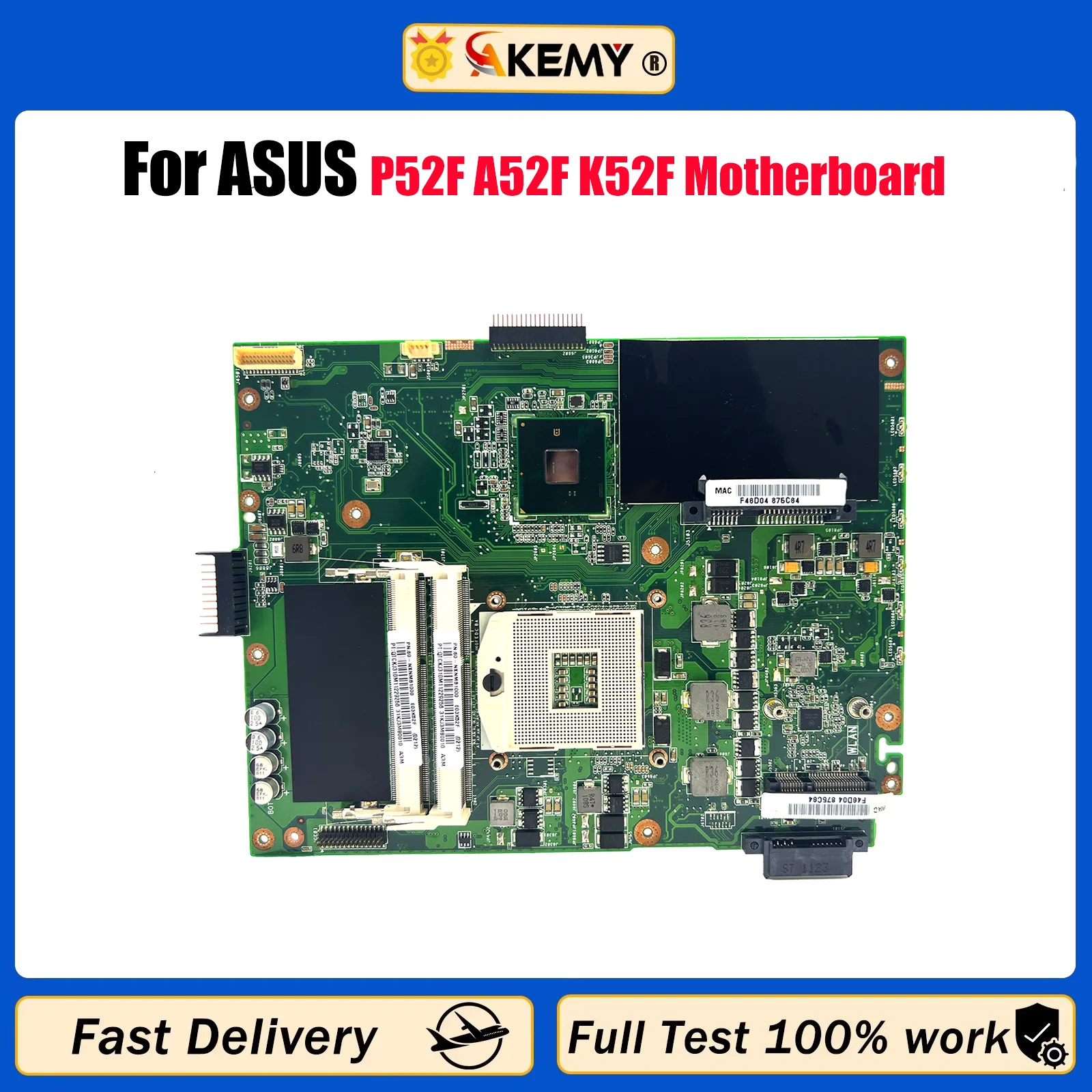 

Материнская плата для ноутбука K52F для ASUS K52F P52F A52F K52F Материнская плата для ноутбука Цей товар в наличии 100% тестирование ОК быстрая доставка