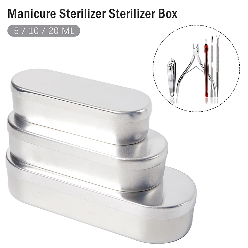 5/10/20ML Dental Thickened Stainless Steel Disinfection Box Box Disinfection Tray Square Plate Cover Surgical Instruments