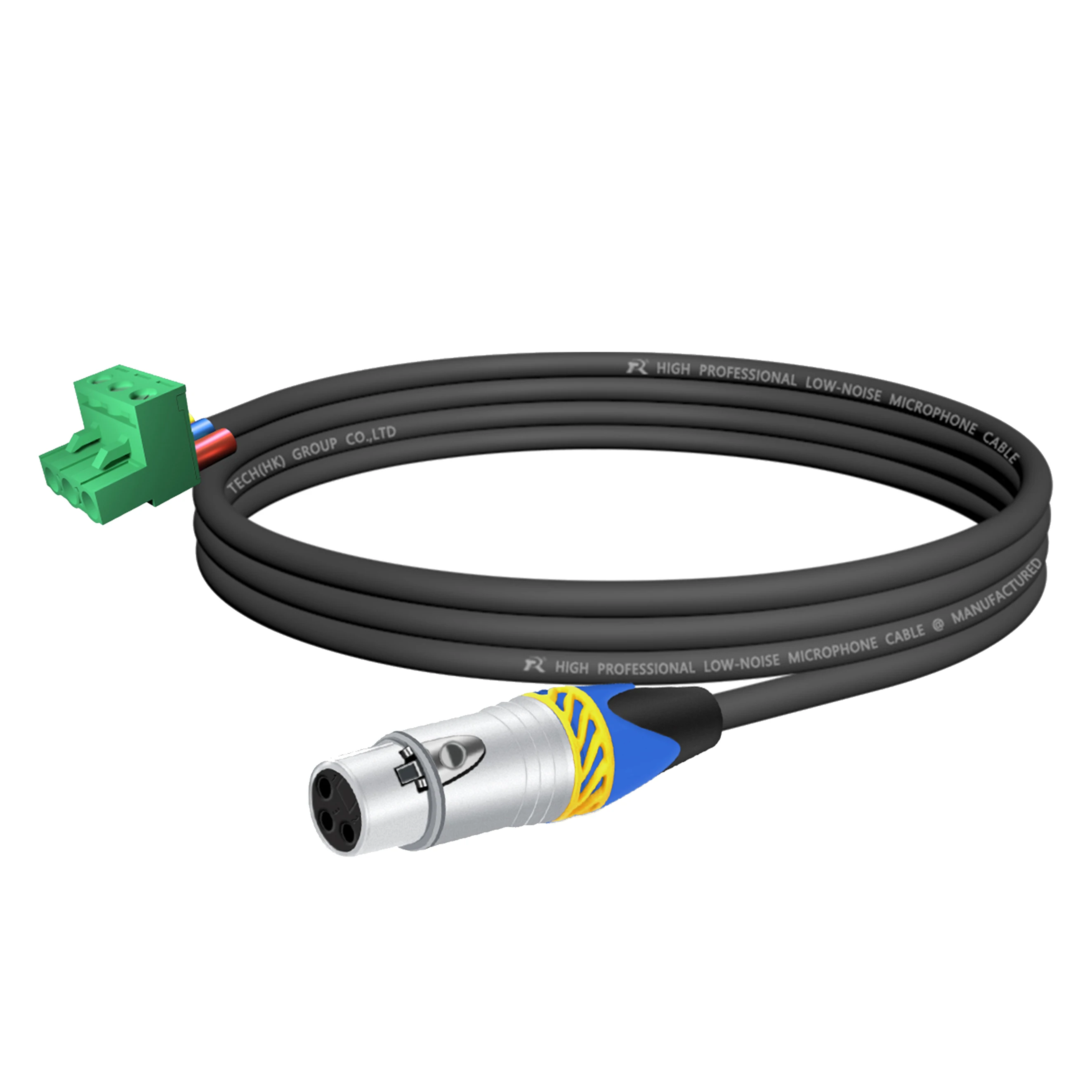 5,08mm Phoenix-Schraubklemme zu geradem XLR M/F Kabel, 3-poliger PCB-Montage Phoenix-Stecker zu XLR Audiokabel, Lautsprecher-, Bühnen-Soundverkabelung – Detail 13