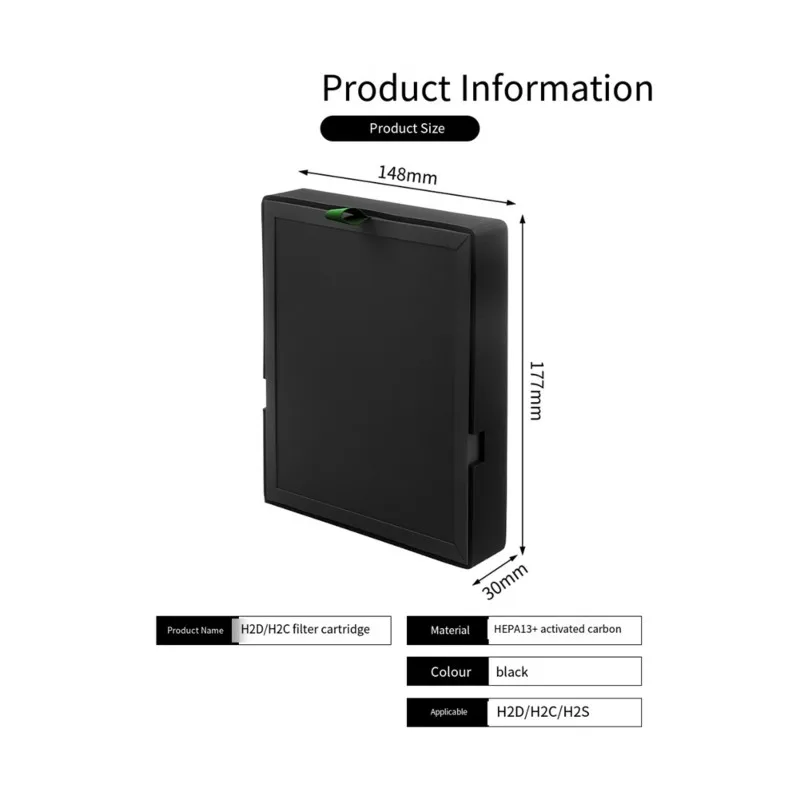 newA10R For Lab H2D/H2S/H2C HEPA 13 + Activated Carbon Combo Air Filter Ultra, High Efficiency Dust Odor Removal Filter
