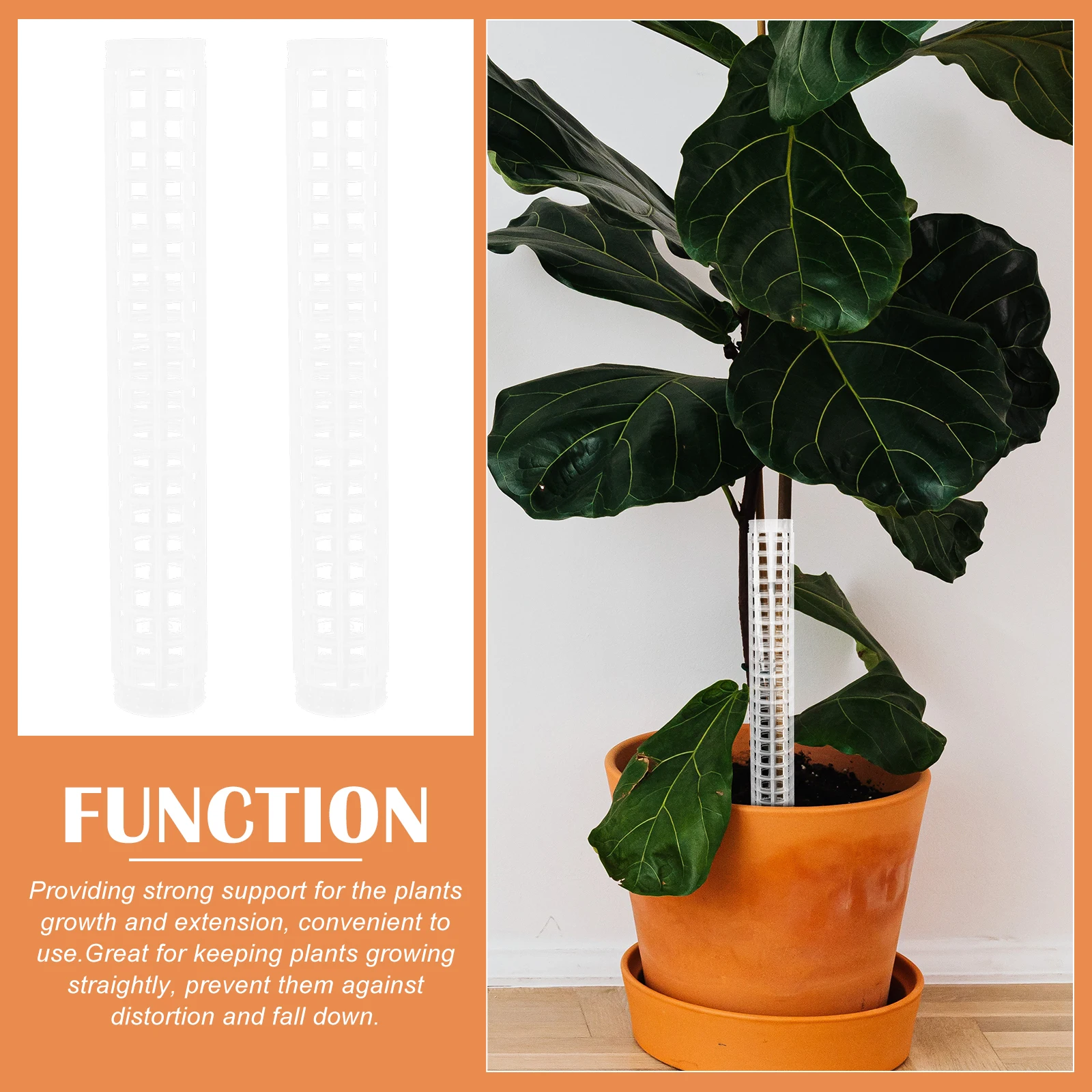 

4pcs Plant Climbing Column Premium Plastic Garden Vine Support Durable Plant Extension Tool For Straight Growth Gardening