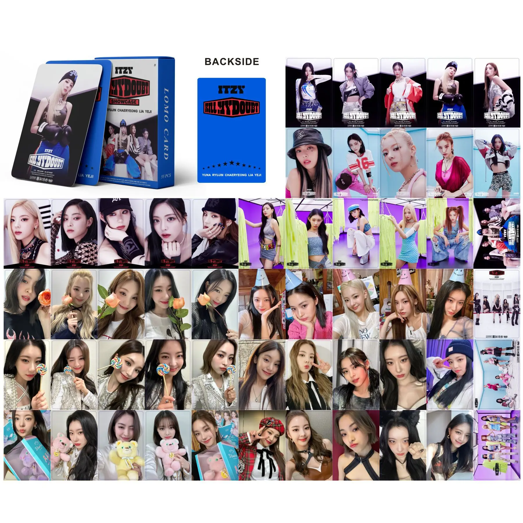 55pcs/set ITZY Kpop KILL MY DOUBT Photocards GI-DLE Album Photo Lomo Cards Girls Postcard for Fans Collection Gift