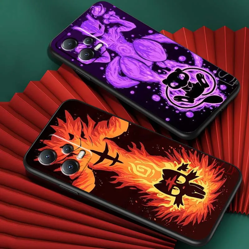 P-Pockets M-Monsters Art لهاتف Xiaomi Redmi Note 15 14 13 12 12S 11E 11 11S Pro Plus 4G 5G غطاء أسود ناعم من البولي يوريثان الحراري