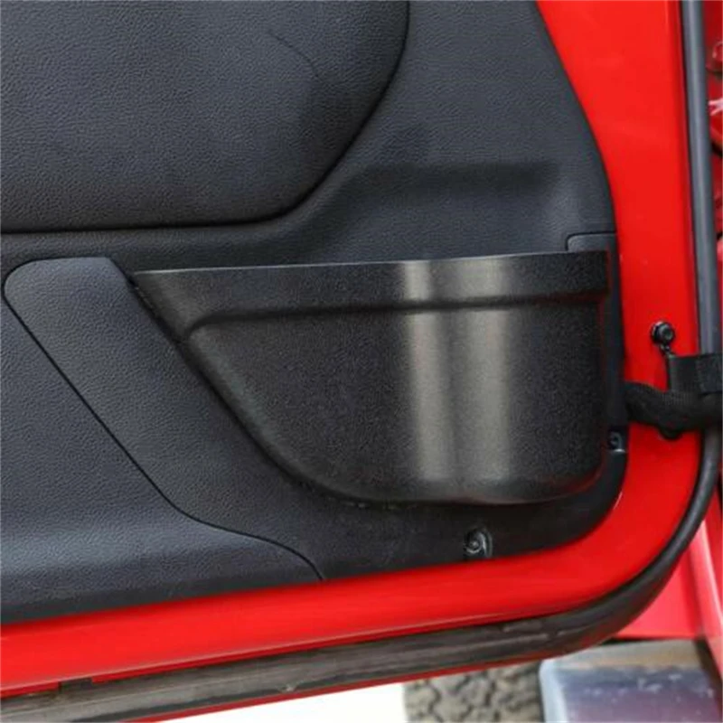 2Pcs For Jeep Wrangler JK JKU 2/4Door 2011 2012 2013 2014 2015 2016 2017 2018 Front Door Storage Box Organizer  - Image 2