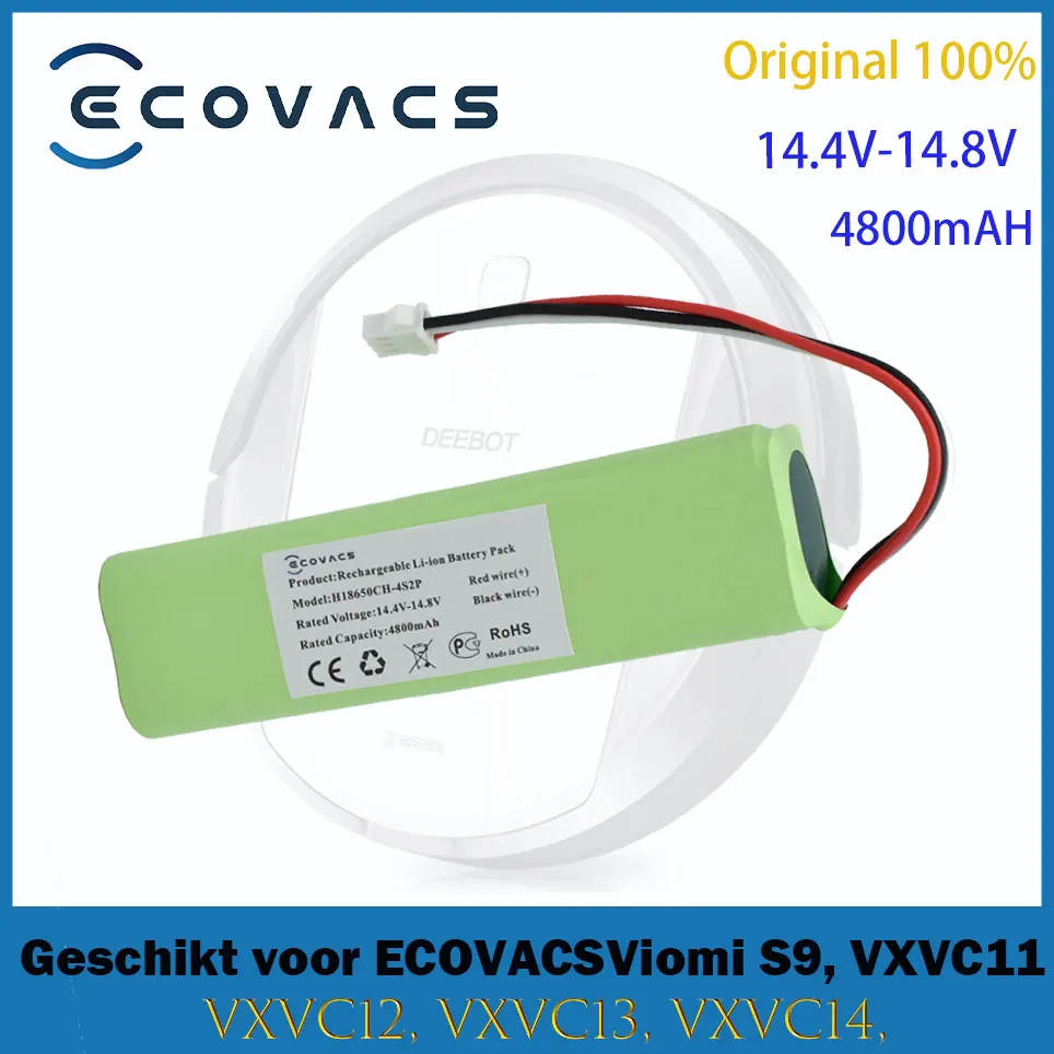 

ECOVACS 14.4V/14.8V 6800Mah Lydsto R1 Oplaadbare Lithium-Ion Batterij Robot Stofzuiger r1 Batterij