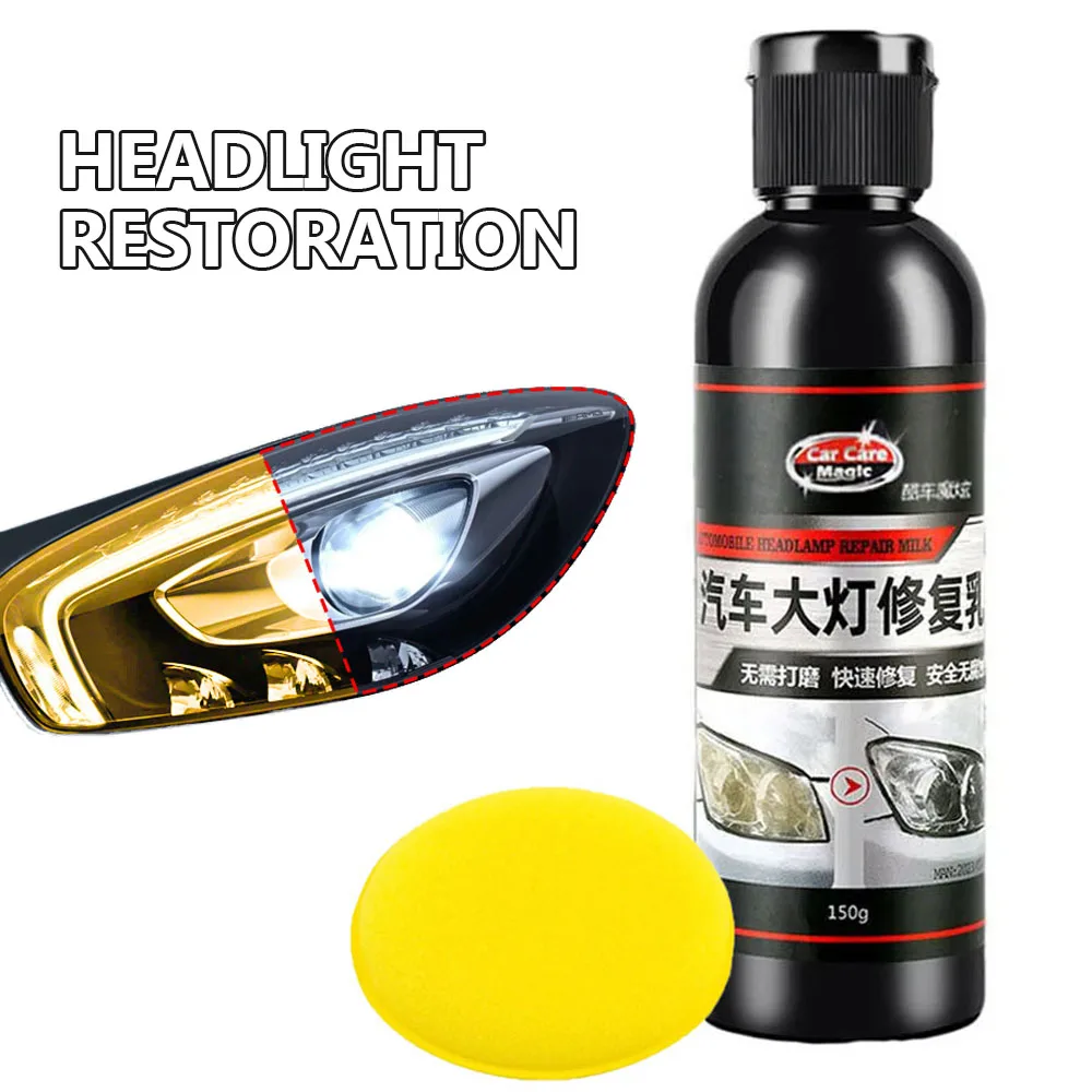 

Headlight Restoration Car Headlight Renovation Oxidation Scratch Remover Repair Kit Car Head Light Polisher Refurbish Agent