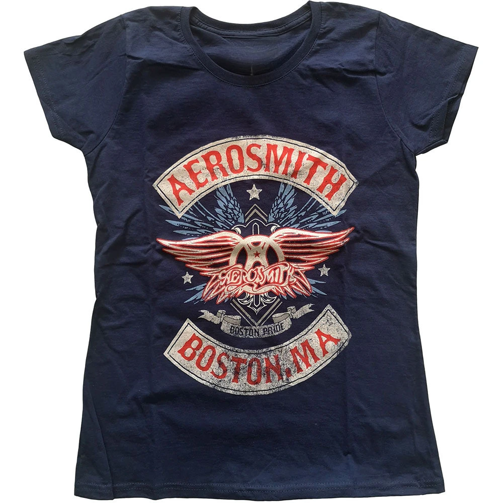 Boston Pride  Aerosmith Band T-Shirt Cotton Graphic Tee Men Women Summer Streetwear