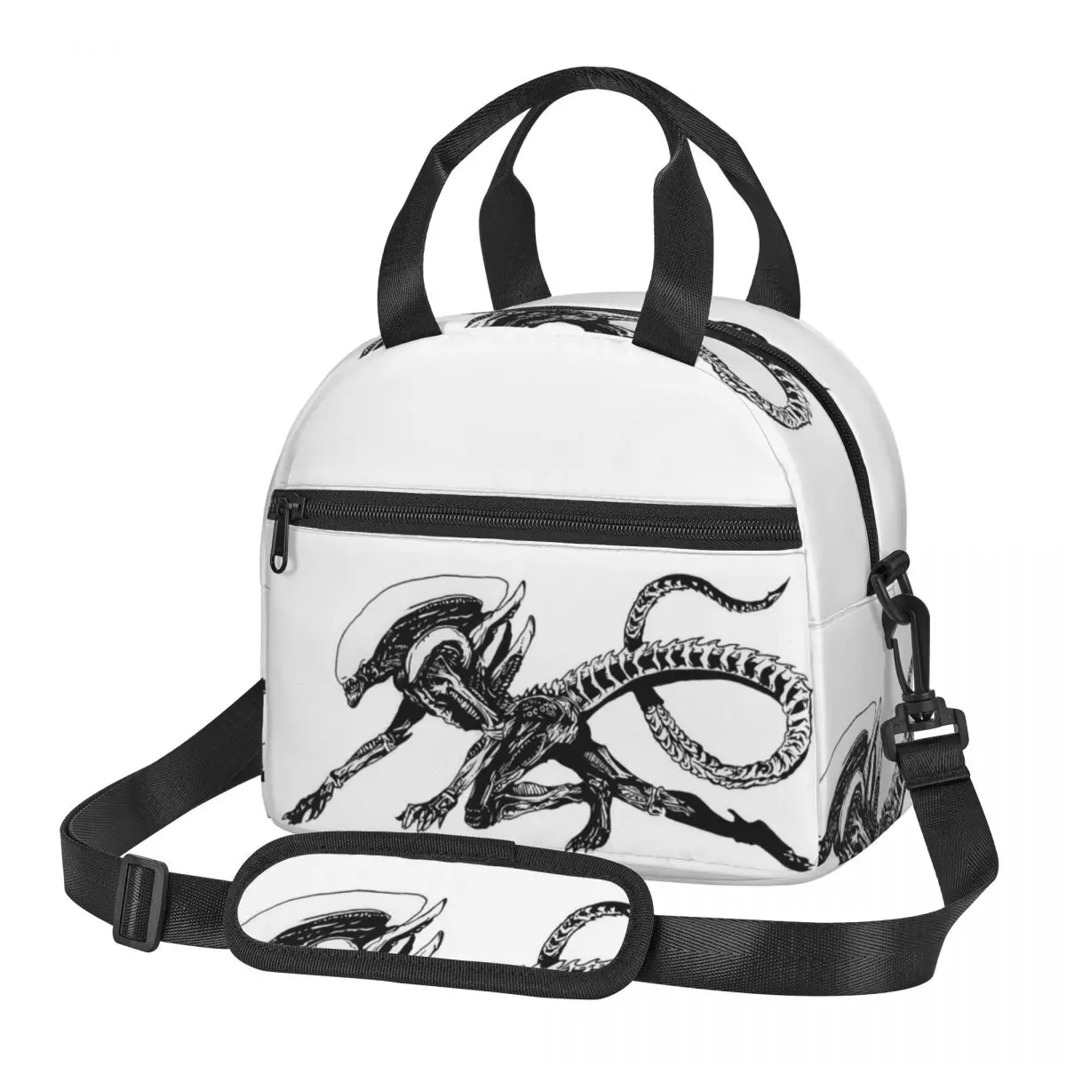 Xenomorph Alien Movie Lunch Bags Insulated Bento Box Portable Lunch Tote Picnic Bags Thermal Bag for Woman Girl