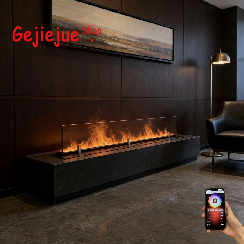

Smart Wi-Fi Enabled High-End Water Mist Fireplace with Realistic Log Set & Crackling Sound Effect Timer Function Mist Fireplace