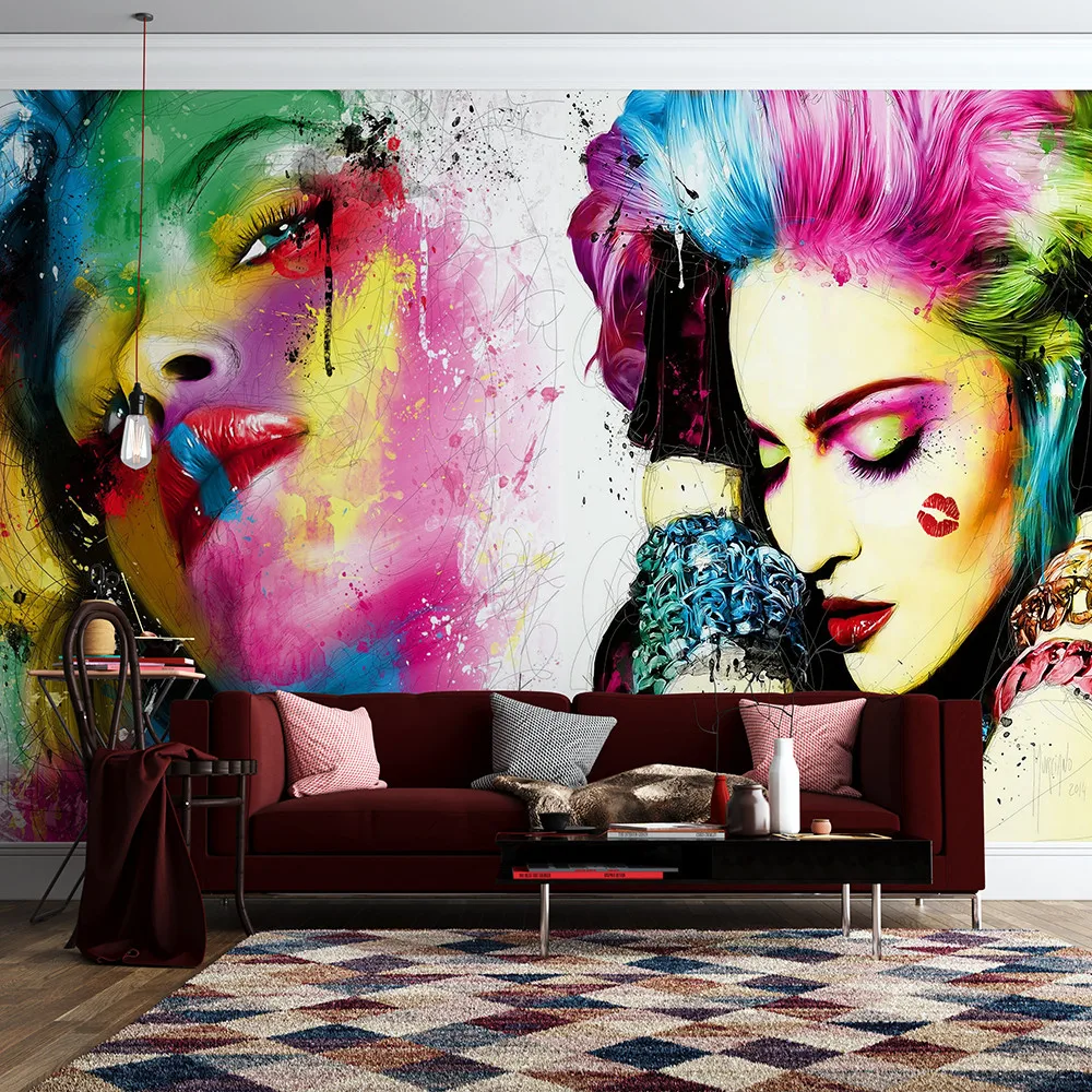 

Xuesu Customized thickened waterproof wallpaper, trendy art, and seductive illustrations