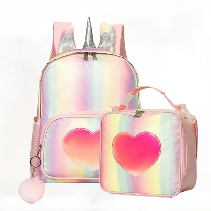 Cute Bling Kids Backpack Pink Kid Bag Toddler Backpack Girls Boys Lunch Bag Kids Accessories Kindergarten Backpack