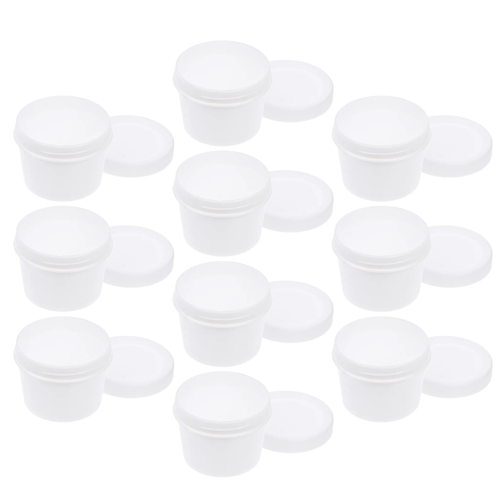 

10Pcs Plastic Ice Cream Containers With Tight-Fitting Lids Freezer Dessert Cups Yogurt Storage Boxes