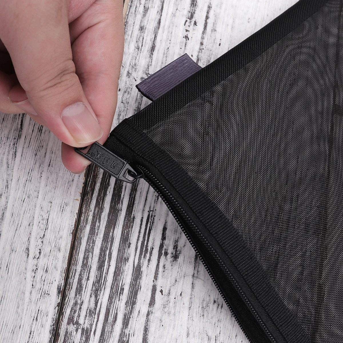 6 قطعة A5 A6 شبكة سوداء سستة حقيبة ملفات المحمولة القرطاسية الحقيبة مجموعة لمكتب المدرسة منظم وثائق مقلمة شفافة