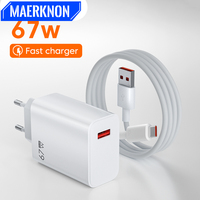 67W USB Charger Quick Charger 3.0 Power Adapter Fast Charging Type C Cable 10A For iPhone Samsung Xiaomi Oneplus USB Chargers