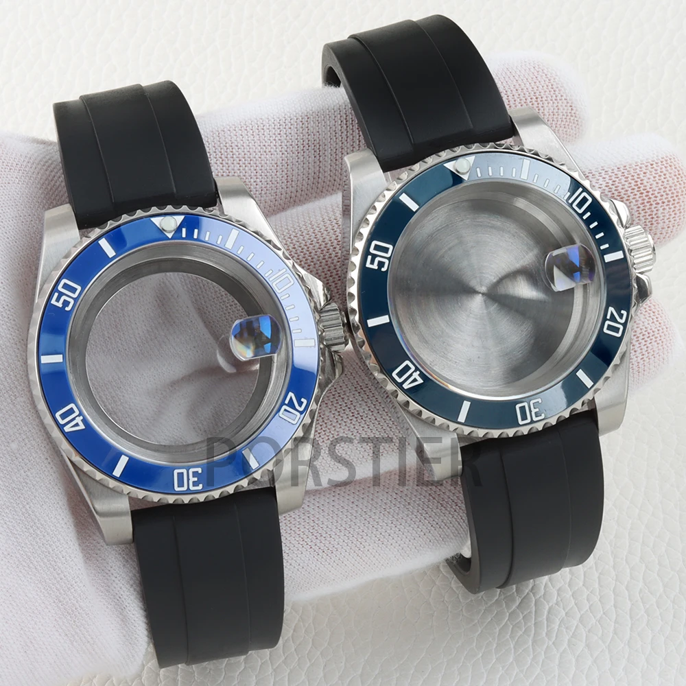 

Sapphire NH35 40mm Case Stainless Steel Rubber Strap Waterproof for Seiko NH34 NH35 NH36 NH38 Movement GMT Submarine 28.5mm Dial