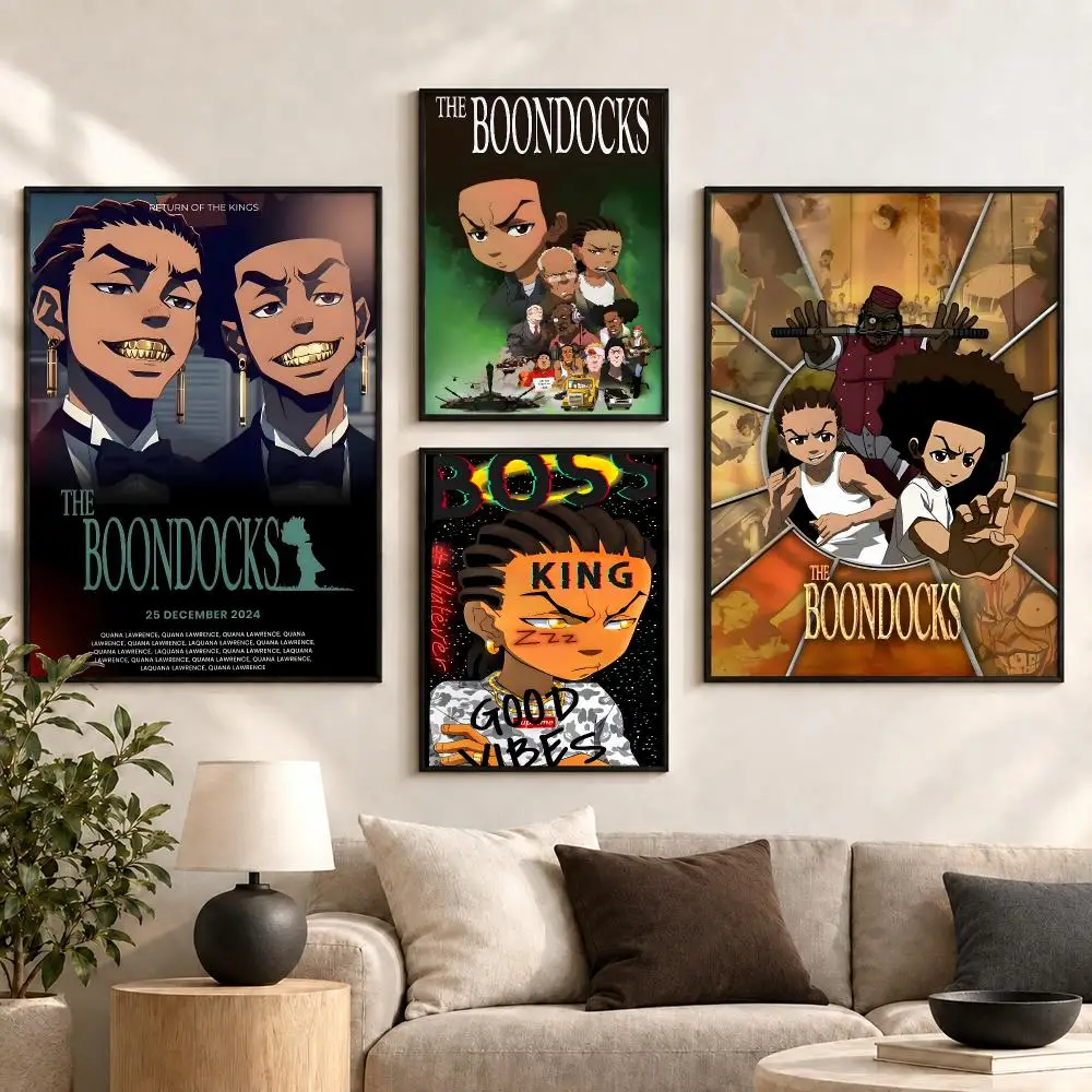 The Boondocks Cult Adult Cartoon Bold Satirical Series Poster Aesthetic Art Print for Bedroom & Living Room Decor, Unframed