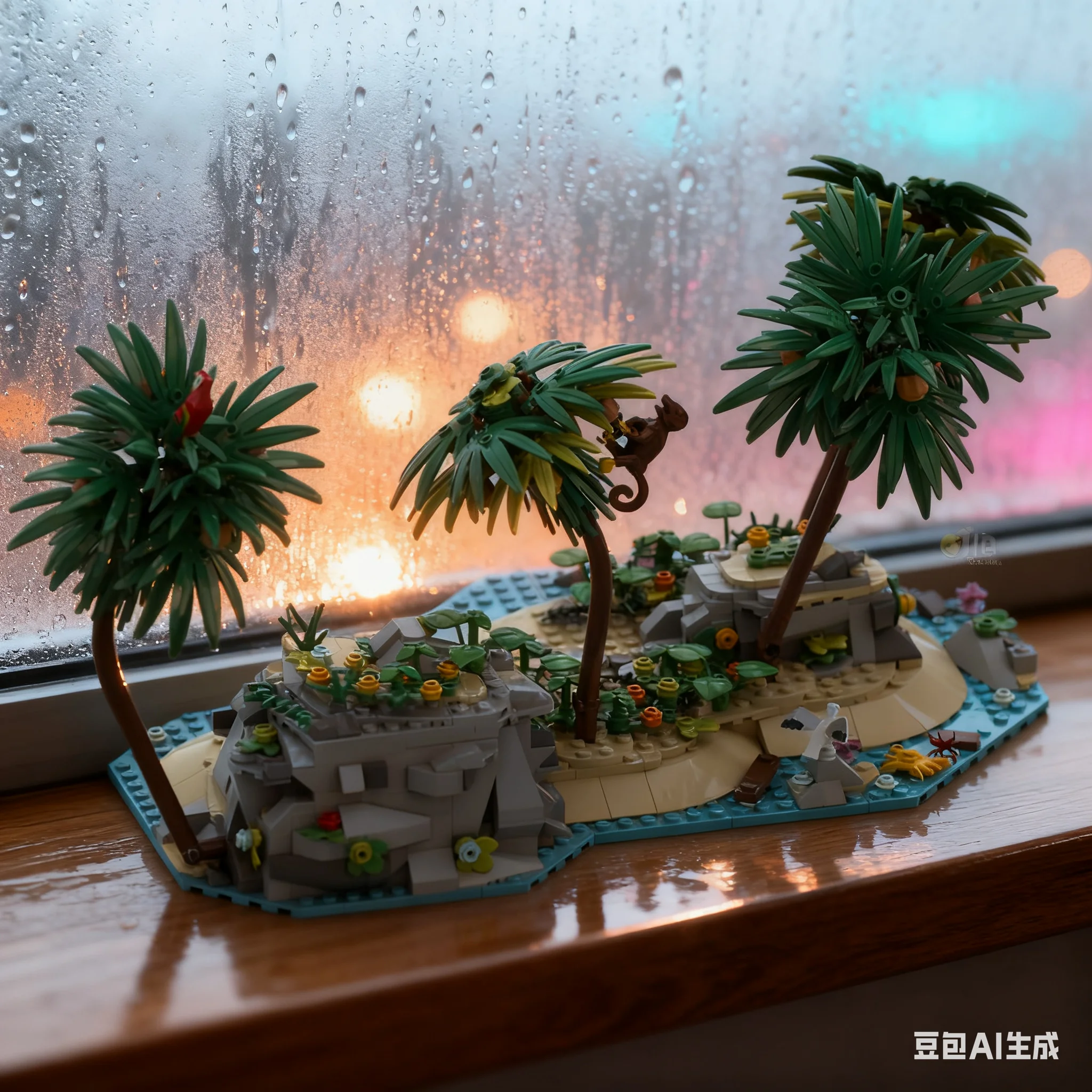 821pcs MOC Rocky Reef Pirates Model Building Blocks Construction Toy Christmas Gift Education Display Birthday Assemble Brick