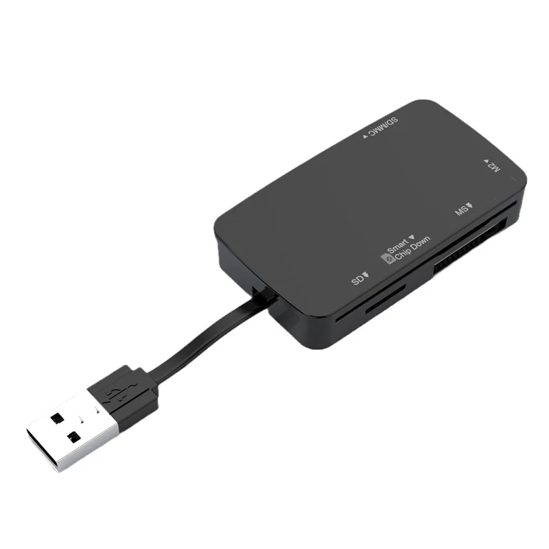 

Multi-Card Support USB 2.0 Hub, 6-In-1 Memory Card Adapter - Read TF, MS, M2, SD/MMC At 480Mbps