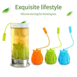 Silicone Owl Shape Tea Infuser Bag Reusable Safe Loose Leaf Tea Bags Strainer Filter for Tea Drinker Utensils
