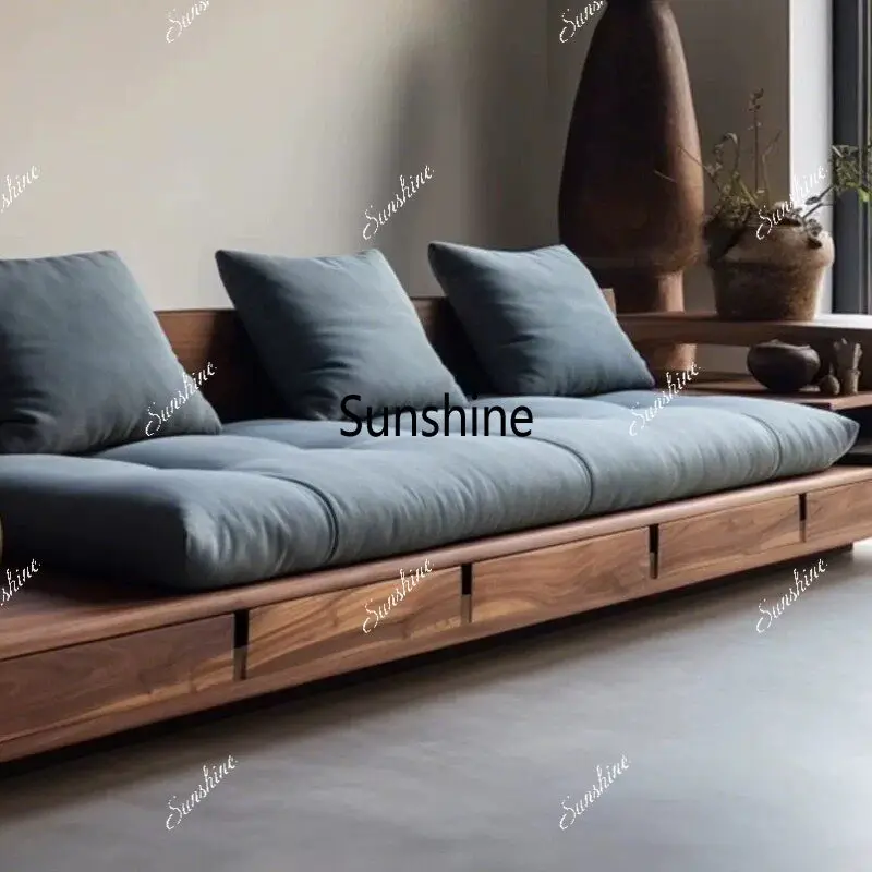 All solid wood, sofa removable and washable tenon and mortise structure living room furniture