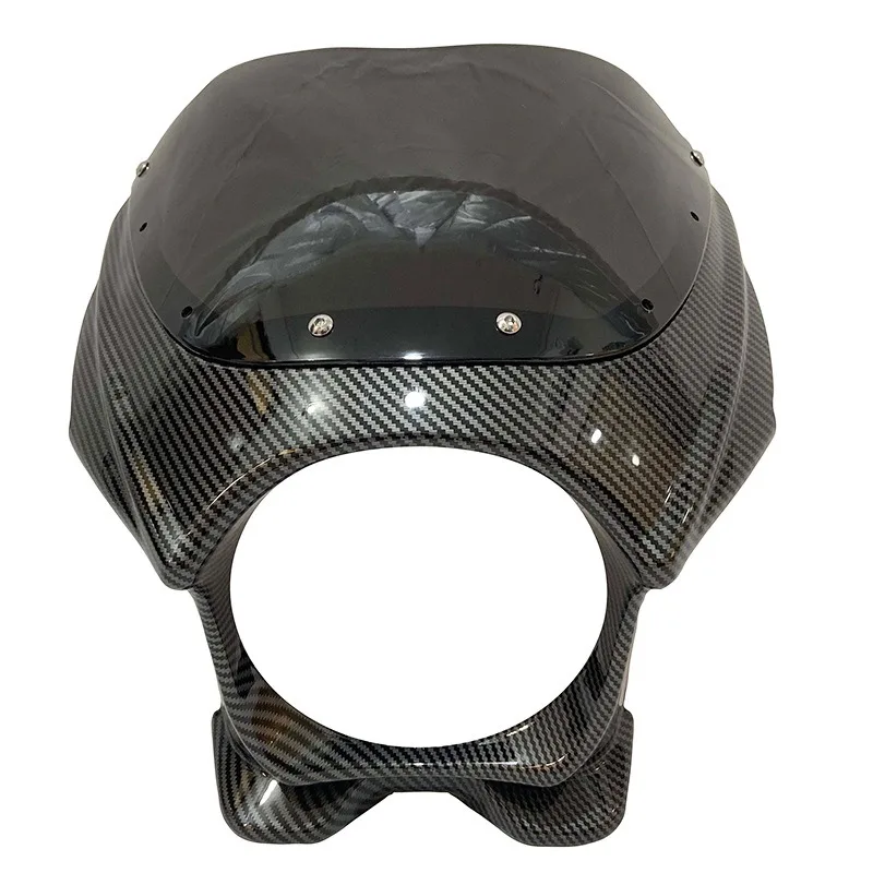 

Carbon fiber universal circular headlight motorcycle windshield, CB400 VTEC customized fairing