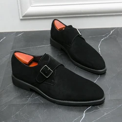 2024 New High Quality Handmade Oxford Dress Shoes Footwear Wedding Formal Italian Shoes Hot Social Office Pointed Suede Loafers