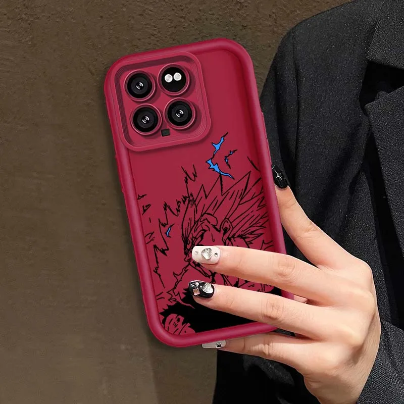 Casing Handphone Art D-Dragon Balls Vegeta Comic Untuk Xiaomi Mi 17 15 14 13 12 14T 13T Pro Max Lite Eye Ladder