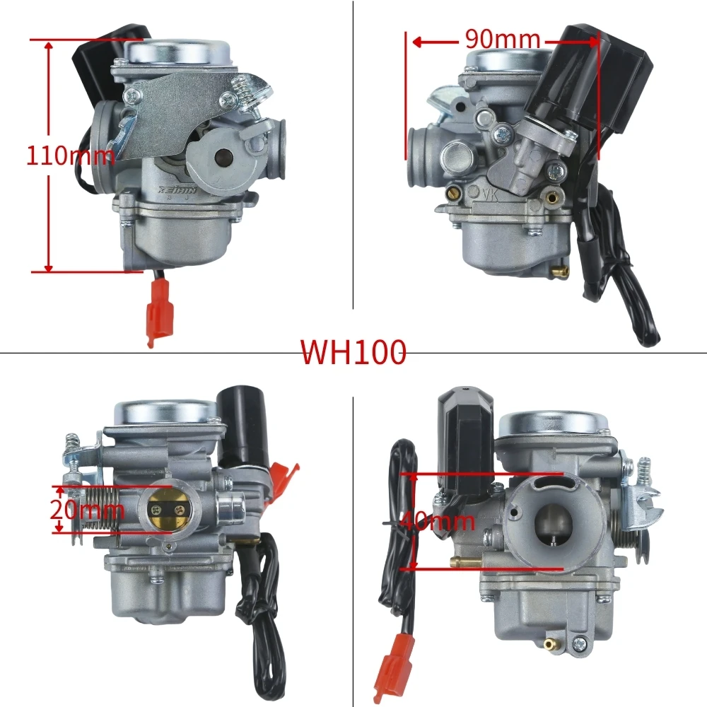 PD20J Motorcycle Carburetor For Honda Wh100 CR100 GCC100 SPACY100 Lead 100 100CC 4 Stroke Scooter ATV Carb