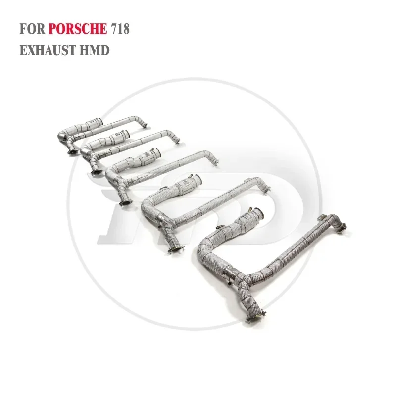 Abschnitt High Flow Rohre Abzweig Fallrohr Auspuffrohr mit für 718 Cayman Boxster 982